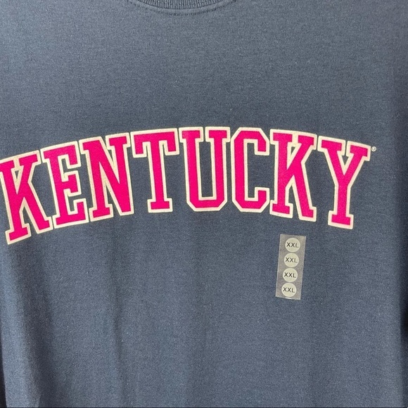 Navy and Pink Kentucky Spellout Crew Neck Short Sleeve Top Size XXL - Picture 6 of 9
